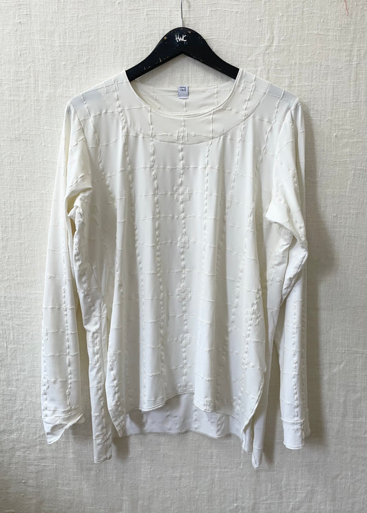 White // Stretchy Long Sleeve Shirt