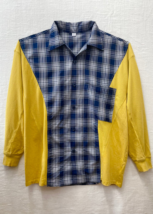 Navy & Yellow // Long Sleeve Shirt