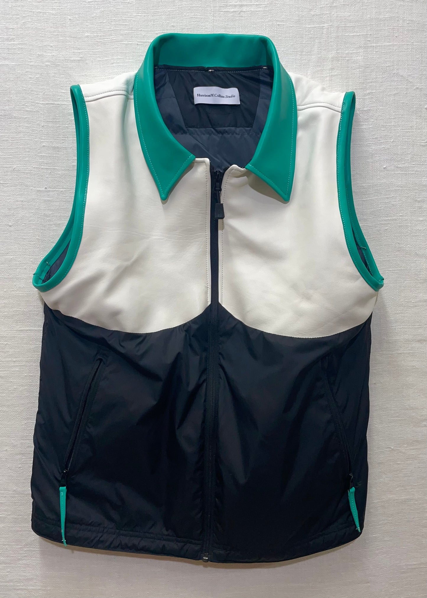 Black White & Teal // Vest